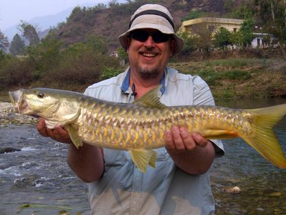 Golden Mahseer India Andy With Mahseer